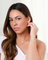 Pulseira Bola com Zircônia Cristal Banhado a Ouro 18K