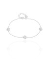Pulseira Bola com Zircônia Cristal Ródio Branco