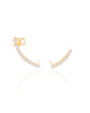 Brinco Ear Cuff Cristal Banhado a Ouro 18K