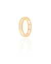 Anel Baguetes Cristal Tamanho 23 Banhado a Ouro 18K