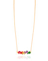Gargantilha Veneziana Cristal Colorido Banhado a Ouro 18K