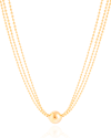 Gargantilhas com Bola Central Banhado a Ouro 18K - 45 cm