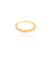 Anel Arame Cristal Cravejado Tamanho 18 Banhado a Ouro 18K