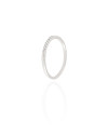 Anel Liso Cravejado Cristal Tamanho 18 Ródio Branco