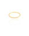 Anel Liso Cravejado Cristal Tamanho 22 Banhado a Ouro 18K