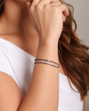 Pulseira Rivieira Safira Azul 2 mm Maleável