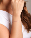 Pulseira Rivieira Safira Rosa 2 mm Maleável