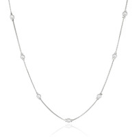 Gargantilha Veneziana com Pérolas 4 MM Ródio Branco