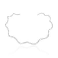 Aro Ondas Ródio Branco