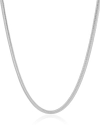 Gargantilha Snake 4 mm Ródio Branco