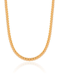 Choker Malha Egípcia 4 mm Banhado a Ouro 18K