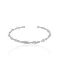 Bracelete Torcido Ródio Branco