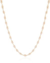 Gargantilha Pérolas Ovais Banhado a Ouro 18K - 40 cm