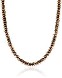 Choker Hematita Dourada 6 mm Banhado a Ouro 18K