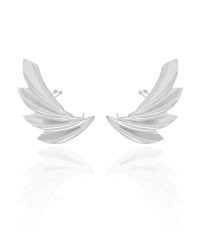 Ear Cuff Asa Lisa 4.5 cm Ródio Branco