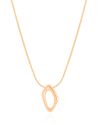 Gargantilha Rabo de Rato Pingente Orgânico Banhado a Ouro 18K - 40 cm