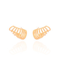 Ear Cuff Filetes Lisos 1.5 cm Banhado a Ouro 18K