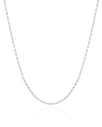 Choker Piastrine 1 mm Ródio Branco
