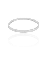 Bracelete Parafusos 4 mm Ródio Branco