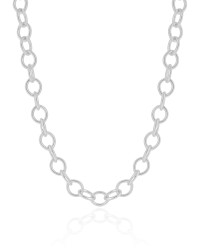 Choker Elos Ovais 6 mm Ródio Branco