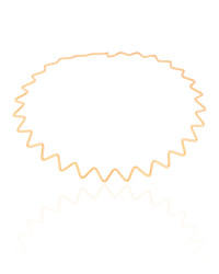 Aro Fio Zig Zag 2 mm Banhado a Ouro 18K - 35 cm