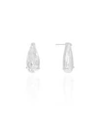 Brinco Gota Cristal 2.3 cm Ródio Branco