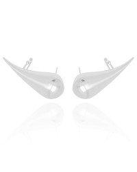 Ear Cuff Gota Lisa Ródio Branco