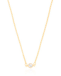 Gargantilha Back Nacklace Elos Pontos de Luz Cristal Banhado a Ouro 18K - 60 cm