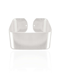 Bracelete Quadrado Liso 2.3 cm Ródio Branco