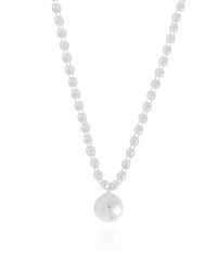 Choker Bolinhas Lisas Ródio Branco