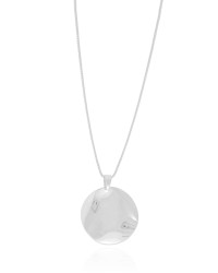 Gargantilha Venezina Orgânico Abaulado Liso Ródio Branco - 45 cm