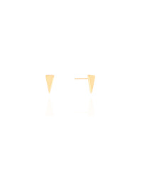 Brinco Triangulo Liso Banhado a Ouro 18k