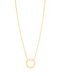 Gargantilha Circulo Torcido Banhado a Ouro 18K - 45 cm