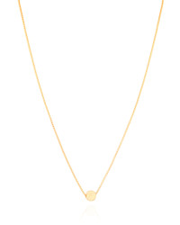 Gargantilha Pingente Redondo Liso Banhado a Ouro 18K - 45 cm