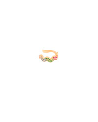 Piercing Torcido Colorido Banhado a Ouro 18K