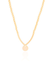 Choker Bolinhas Pingente Redondo Banhado a Ouro 18K