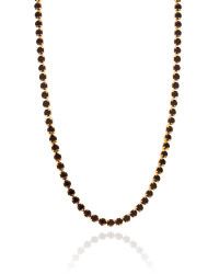 Choker Riviera Preto 3 mm Banhado a Ouro 18K - 30 cm