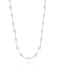Choker Zircônias Oval Ródio Branco