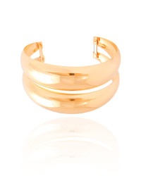Bracelete Duas Peças Lisas Banhado a Ouro 18K
