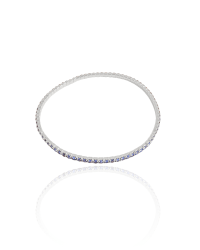 Pulseira Rivieira Safira Azul 2 mm Maleável