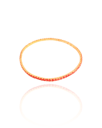 Pulseira Rivieira Safira Rosa 2 mm Maleável
